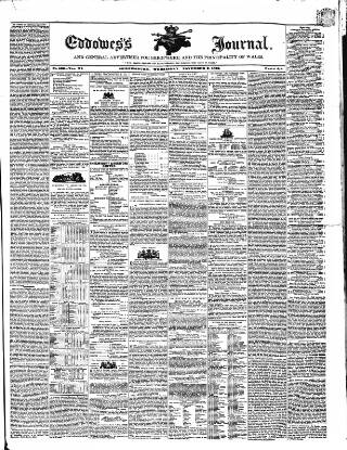 cover page of Eddowes's Shrewsbury Journal published on November 2, 1853