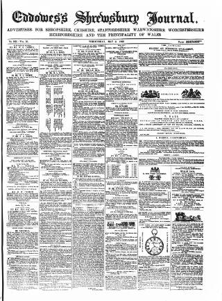 cover page of Eddowes's Shrewsbury Journal published on May 2, 1860