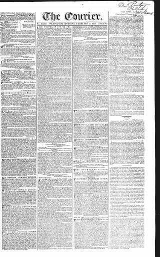 cover page of London Courier and Evening Gazette published on February 2, 1831