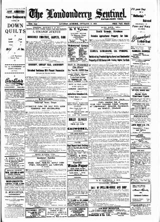 cover page of Londonderry Sentinel published on September 17, 1955