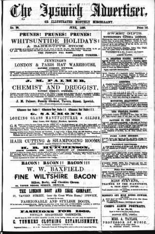 cover page of Ipswich Advertiser published on June 2, 1862