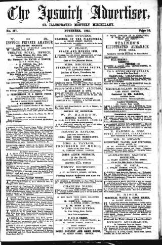 cover page of Ipswich Advertiser, or, Illustrated Monthly Miscellany published on November 2, 1863