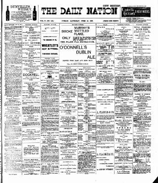 cover page of Dublin Daily Nation published on June 18, 1898