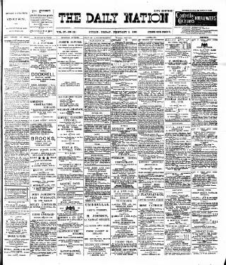 cover page of Dublin Daily Nation published on February 2, 1900