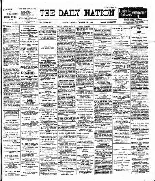 cover page of Dublin Daily Nation published on March 19, 1900