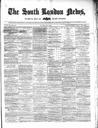 cover page of South-London News published on May 4, 1861
