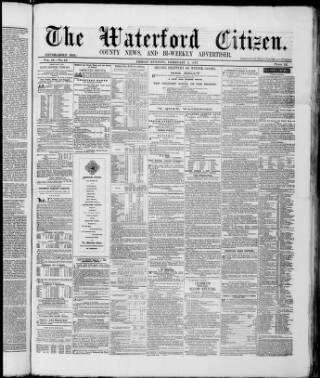 cover page of Waterford Citizen published on February 2, 1877