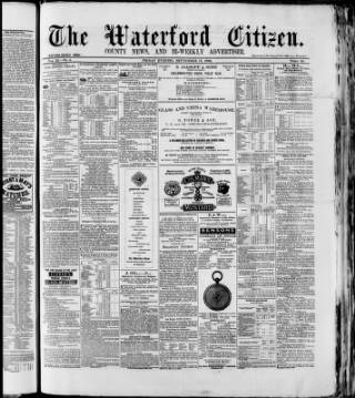 cover page of Waterford Citizen published on September 17, 1880