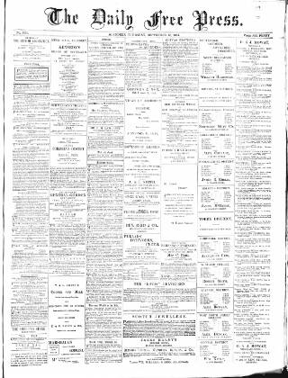 cover page of Aberdeen Free Press published on September 17, 1885