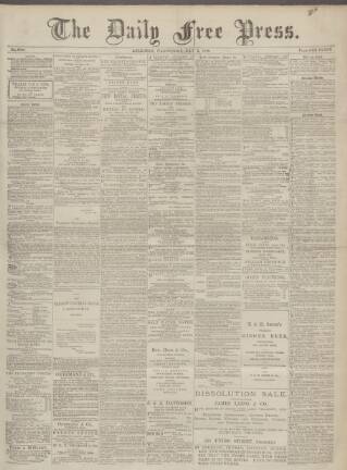 cover page of Aberdeen Free Press published on May 2, 1888