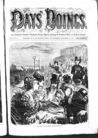 cover page of The Days' Doings published on September 17, 1870