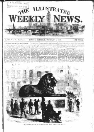 cover page of Illustrated Weekly News published on February 2, 1867