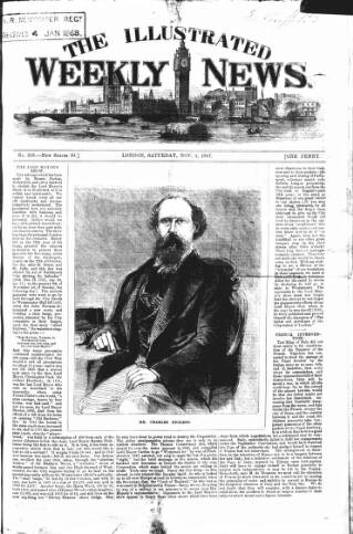 cover page of Illustrated Weekly News published on November 2, 1867