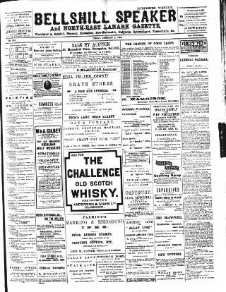 cover page of Bellshill Speaker published on February 2, 1906