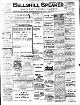 cover page of Bellshill Speaker published on November 2, 1906