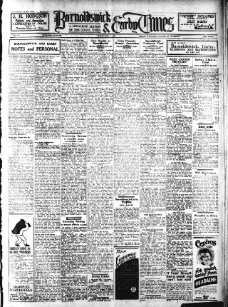 cover page of Barnoldswick & Earby Times published on May 2, 1941