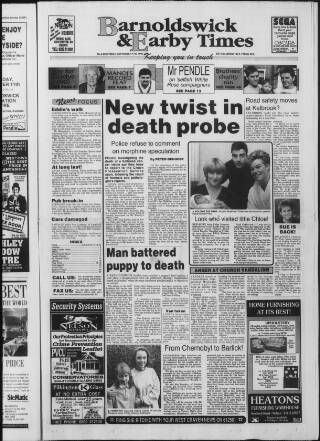 cover page of Barnoldswick & Earby Times published on September 17, 1993