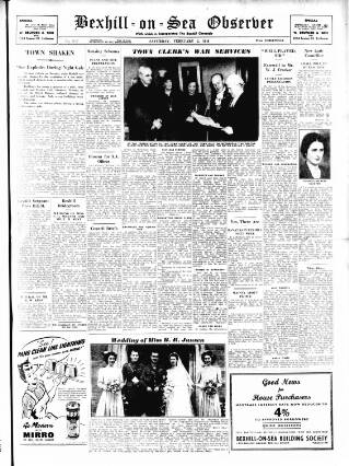 cover page of Bexhill-on-Sea Observer published on February 2, 1946