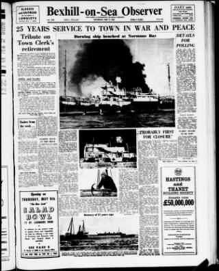 cover page of Bexhill-on-Sea Observer published on May 4, 1963