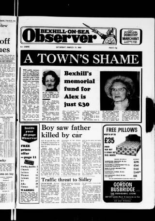 cover page of Bexhill-on-Sea Observer published on March 19, 1983
