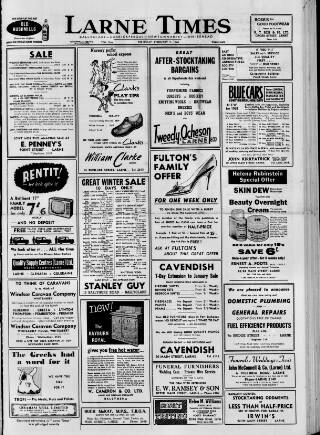 cover page of Larne Times published on February 2, 1961