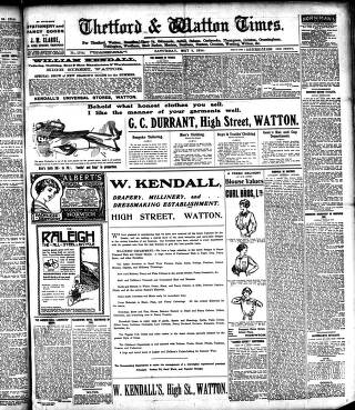 cover page of Thetford & Watton Times published on May 2, 1914