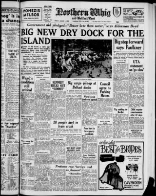 cover page of Northern Whig published on August 2, 1963
