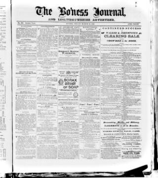 cover page of Bo'ness Journal and Linlithgow Advertiser published on March 19, 1886