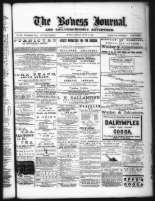cover page of Bo'ness Journal and Linlithgow Advertiser published on June 18, 1897