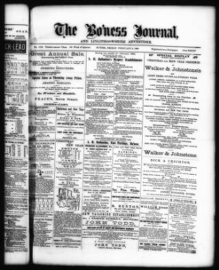 cover page of Bo'ness Journal and Linlithgow Advertiser published on February 2, 1900