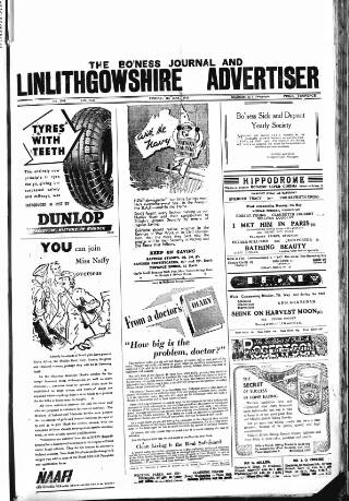 cover page of Bo'ness Journal and Linlithgow Advertiser published on May 4, 1945