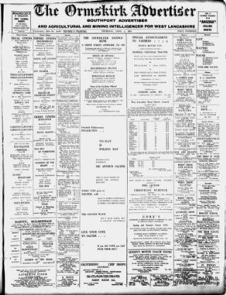 cover page of Ormskirk Advertiser published on April 5, 1951