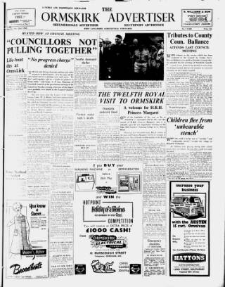 cover page of Ormskirk Advertiser published on May 2, 1963
