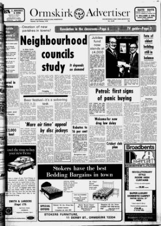 cover page of Ormskirk Advertiser published on February 2, 1978