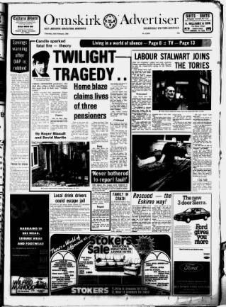 cover page of Ormskirk Advertiser published on February 2, 1984