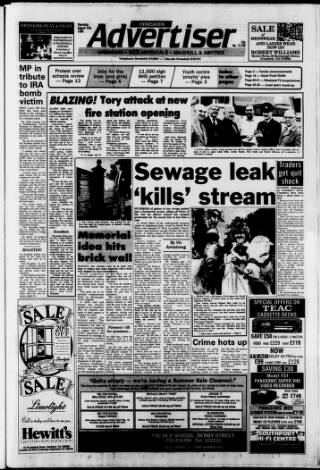 cover page of Ormskirk Advertiser published on August 2, 1990