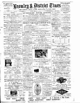 cover page of Bromley & District Times published on February 2, 1894