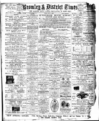 cover page of Bromley & District Times published on May 4, 1894