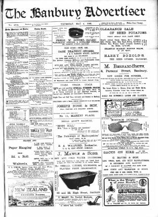 cover page of Banbury Advertiser published on May 4, 1905