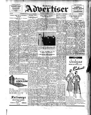 cover page of Banbury Advertiser published on November 2, 1949