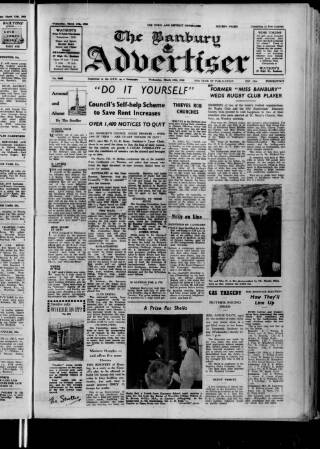 cover page of Banbury Advertiser published on March 19, 1958