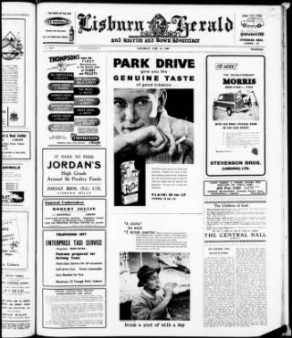 cover page of Lisburn Herald and Antrim and Down Advertiser published on June 18, 1960