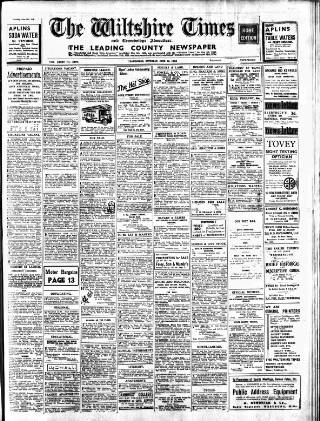 cover page of Wiltshire Times and Trowbridge Advertiser published on June 18, 1938