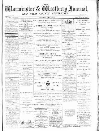 cover page of Warminster & Westbury Journal published on April 5, 1902