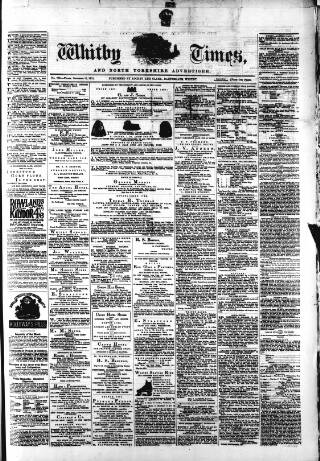 cover page of Whitby Times, and North Yorkshire Advertiser published on September 17, 1875