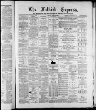 cover page of Falkirk Express published on February 2, 1884