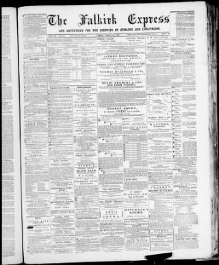 cover page of Falkirk Express published on March 29, 1889