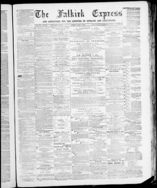 cover page of Falkirk Express published on May 3, 1889