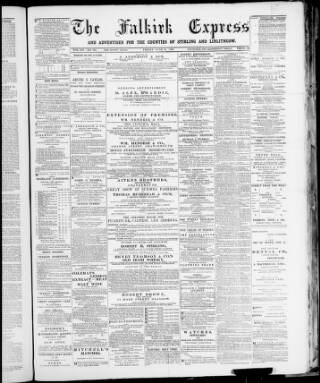 cover page of Falkirk Express published on June 28, 1889