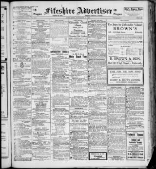cover page of Fifeshire Advertiser published on September 17, 1927
